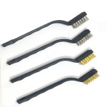 7寸黑柄抛光刷清洁除锈工业刷/钢丝牙刷/不锈钢丝尼龙文玩刷铜丝