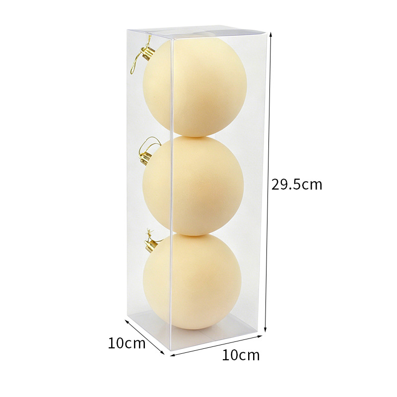 Bolas de Navidad 10CM / 3pcs Bolas de Navidad flotadas Bolas de plástico Colgante de Navidad atmósfera de vacaciones