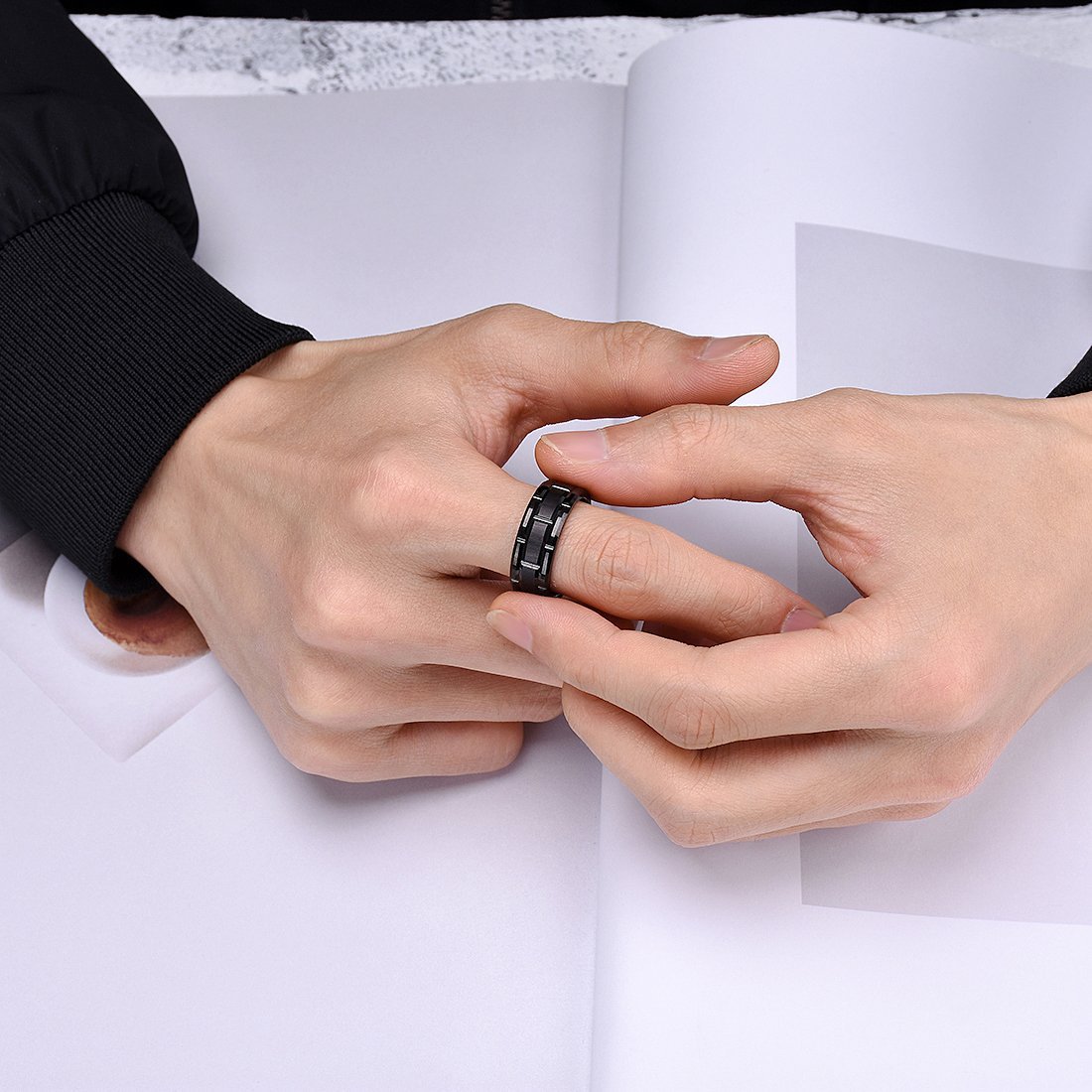 Simple Style Geometric Metal Plating Menu0027S Rings 1 Piece