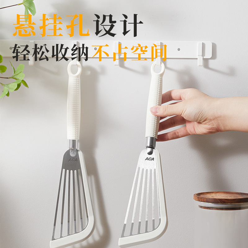 Pala de freír de silicona ACA sartén antiadherente Pala de pescado frita Pala de cocina casera Pala de cocina en forma de mariposa Pala hueca resistente a altas temperaturas