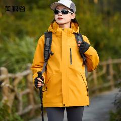 山系秋冬季户外黄色三合一冲锋衣男女款防泼水企业登山服外套定制