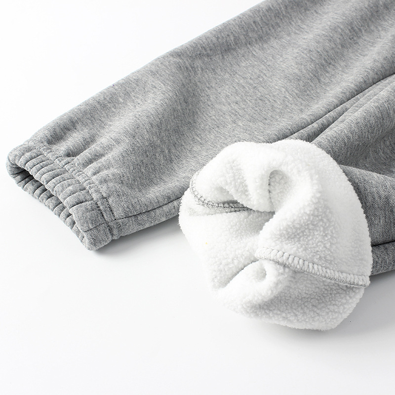 Otoño e invierno estilo coreano nuevos pantalones forrados de lana para niños de color sólido para niños grandes pantalones de chándal cálidos para niñas Generación de cabello image 6