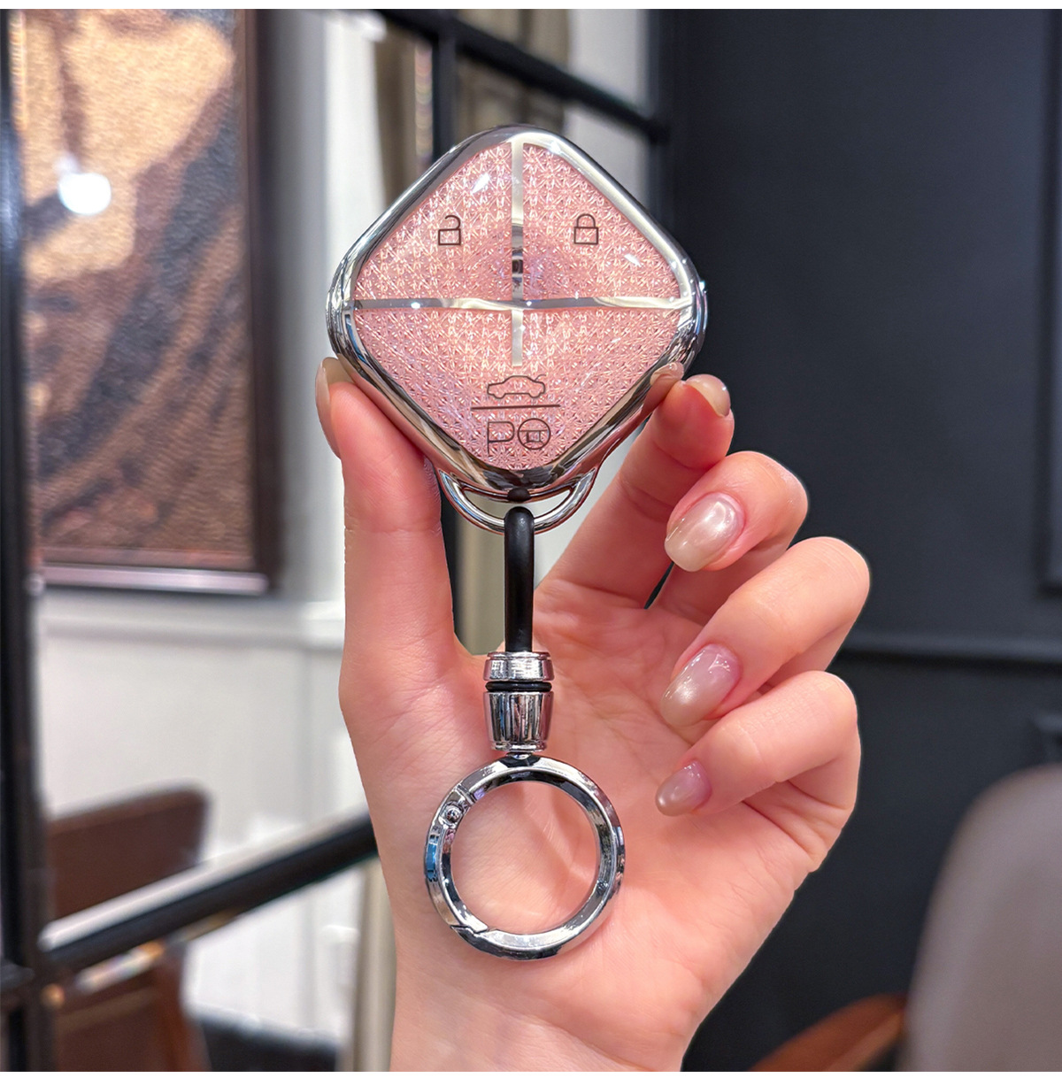 Wuling Plantronics Key Set New Airev Clear Sky Baojun kiwiEV High-end Car Key Case Buckle for Men and Women