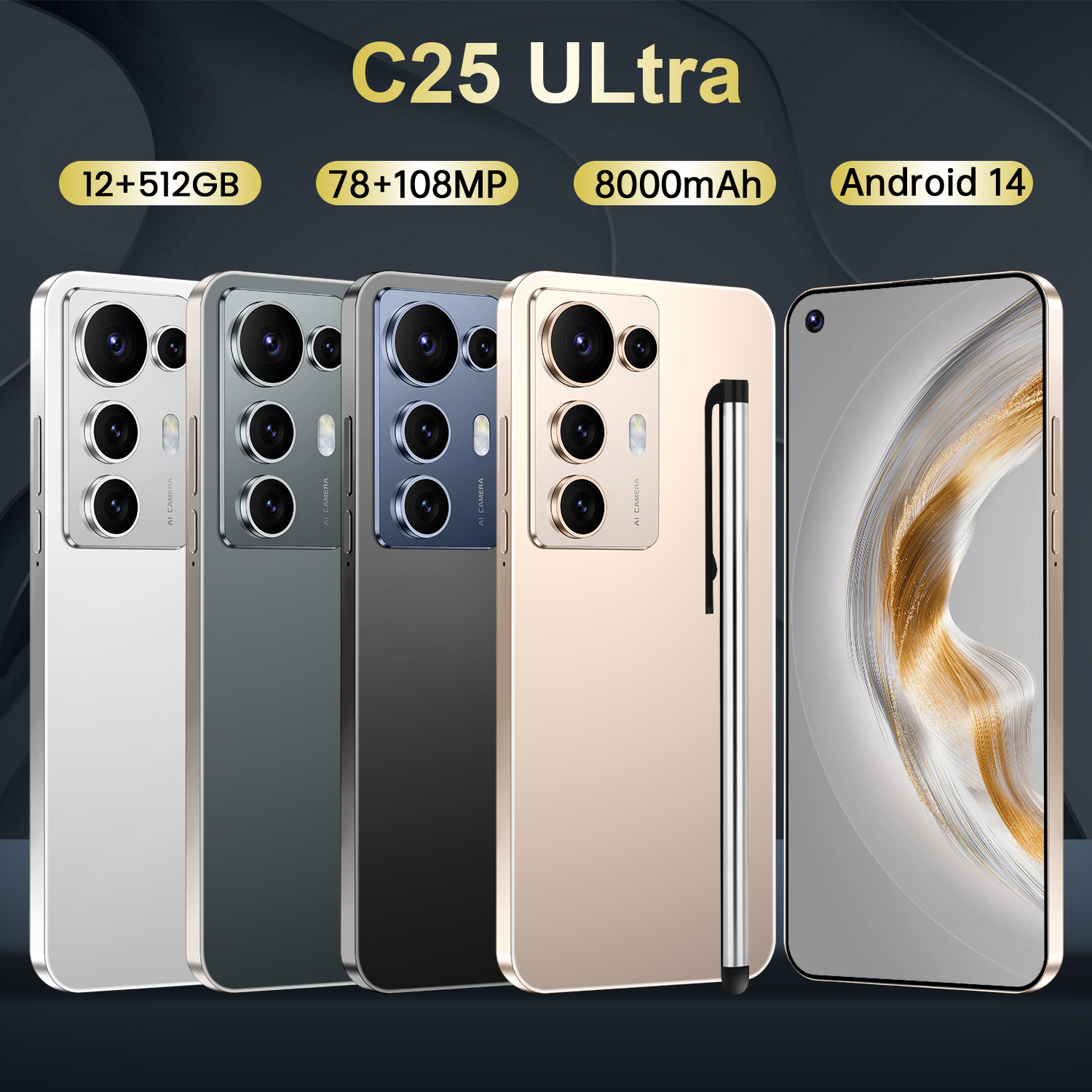 Cross-Border Low-Cost Genuine 4g Android Smartphone S25Ultra All-In-One Device Manufacturer Wholesale Tk Aliexpress Can Facilitate Shipping