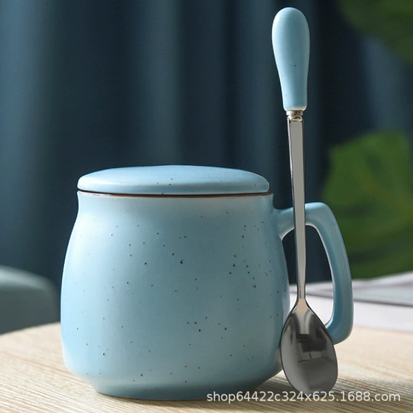 Breakfast Cup Blue Man Sky and Cover Exclusive Spoon