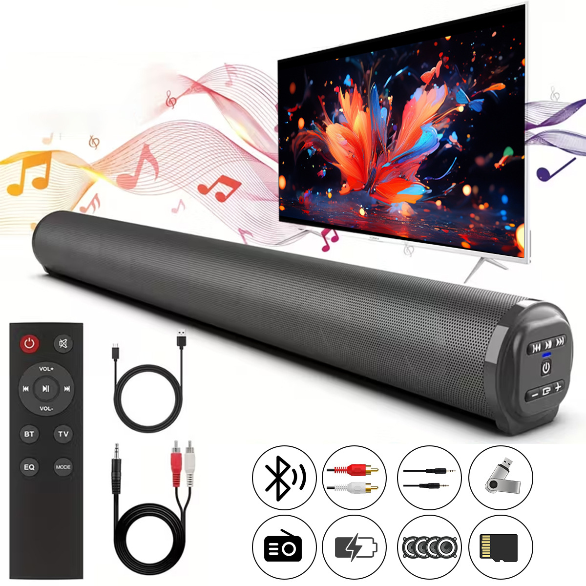 家庭影院电视音响系统大音量重低音炮长条回音壁蓝牙音箱Soundbar