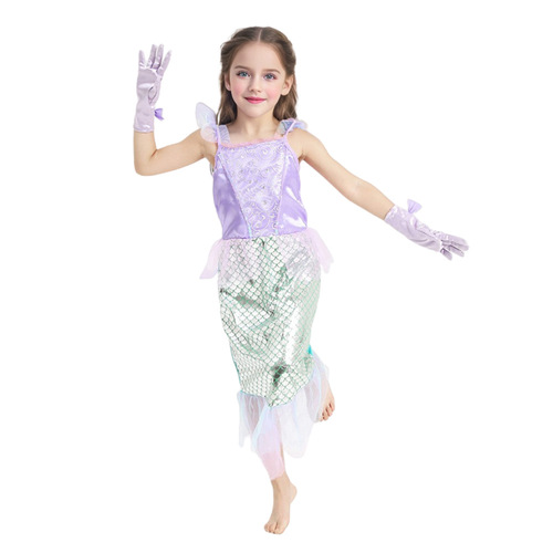 The Little Mermaid children's fairy tale role-playing performance Halloween party children's princess dress-up costume