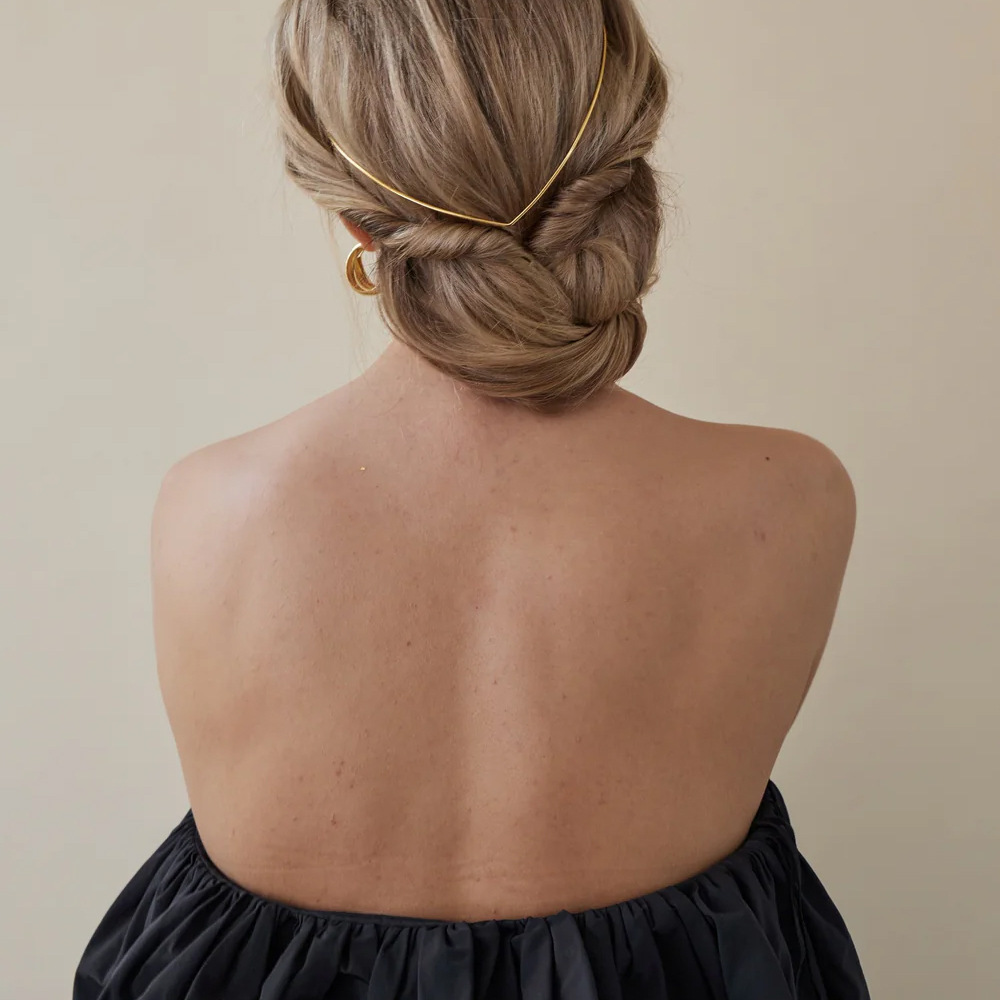 Comercio exterior nuevo tipo de banda de cabello en forma de V para mujeres de alta calidad metal trasero accesorios simples para mujeres Headwear