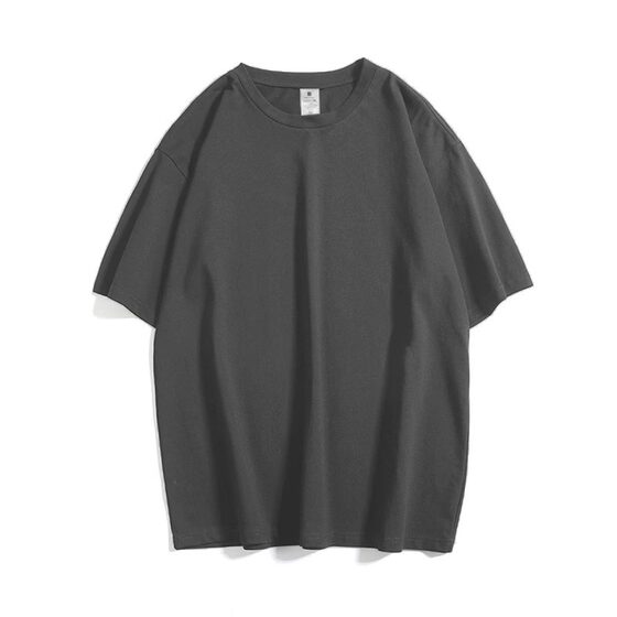 Heavy Cotton T-shirt Women's 2025 New Style Combed Cotton Short Sleeve Korean Style High Street Pure White Half Sleeve Men