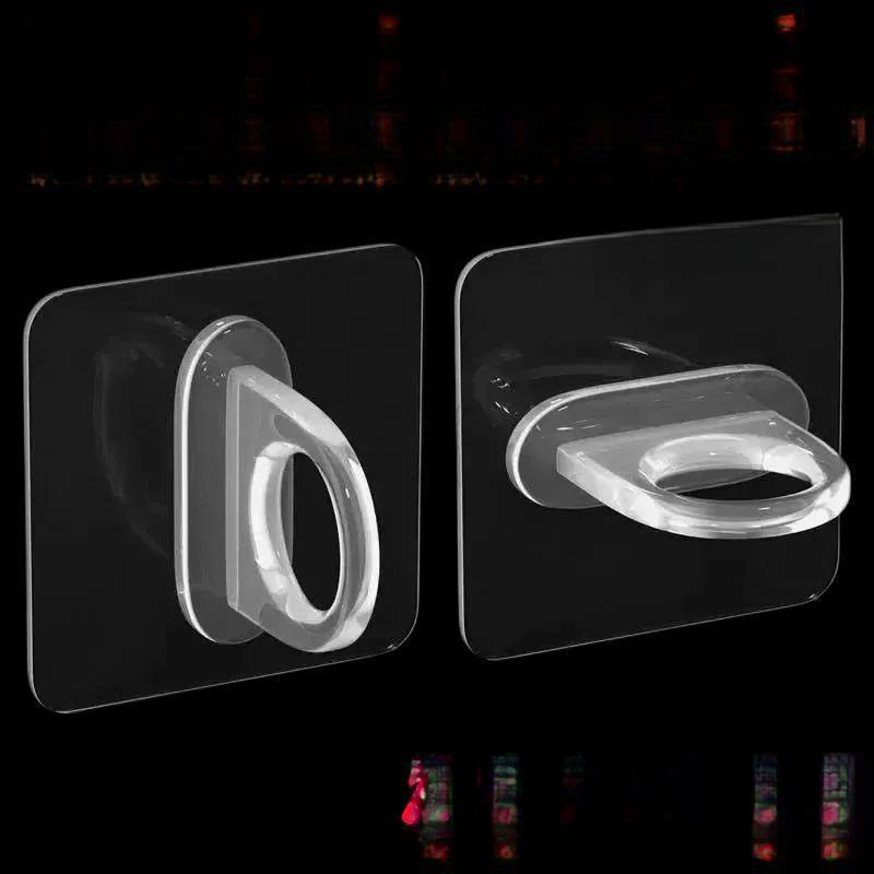 Ring-shaped hooks, adhesive hooks for wall mounting, round hooks for hanging in closets, bathroom accessories, round-hole storage shelves, ring-shaped hooks