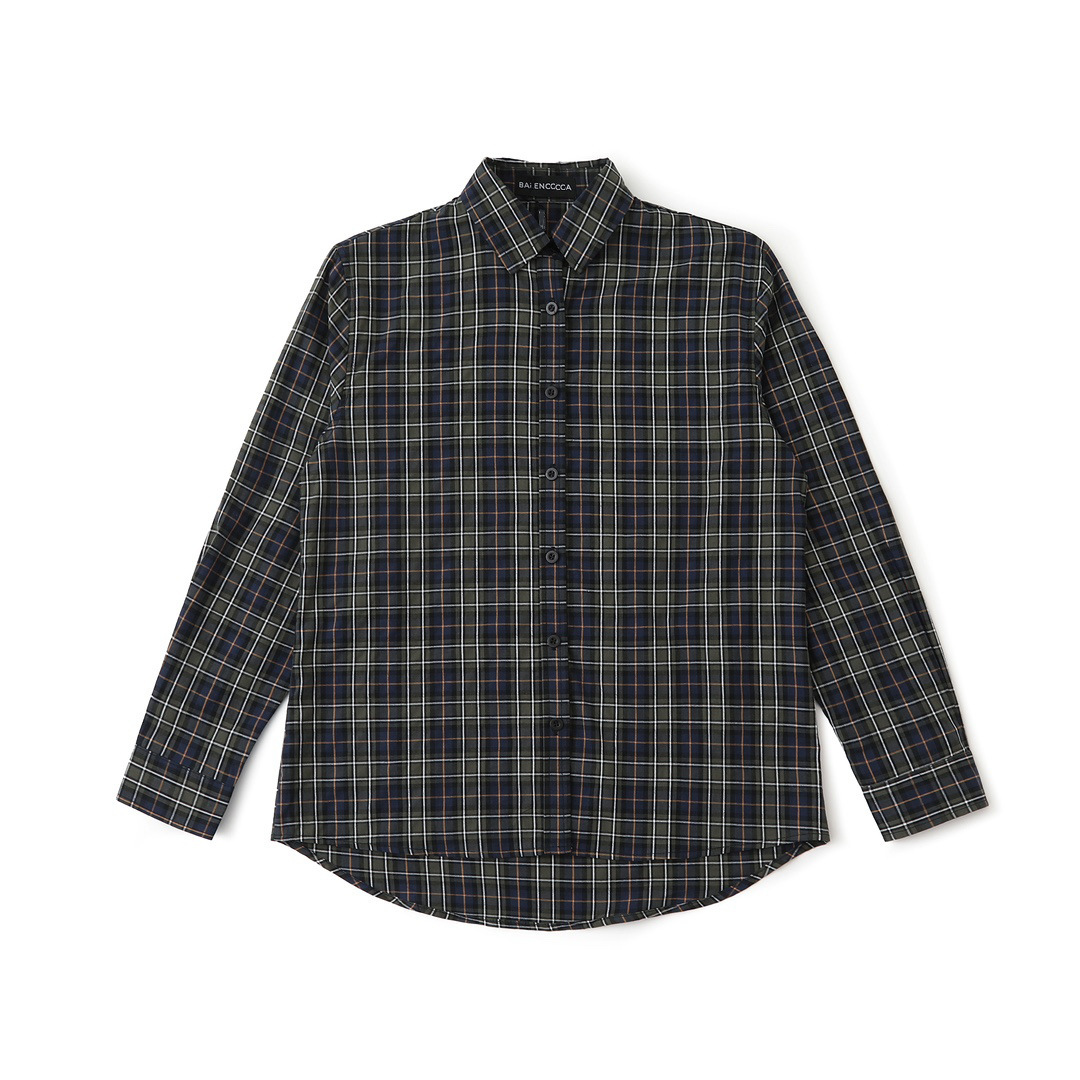 24SS 하이 버전 B 홈 여름과 가을 새로운 남성과 여성의 연인 다시 편지 인쇄 격자 무늬 셔츠 재킷