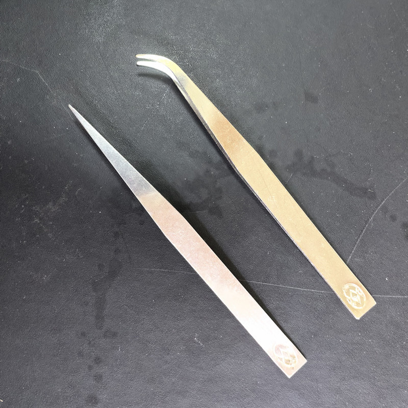 15CM 13CM直头镊子12支装 弯头镊仔 无牙平口小钳子