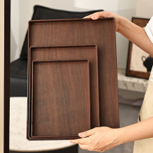 酒店托盘长方形茶水杯防滑毛巾盘客房收纳盘塑料直角托盘宾馆商用