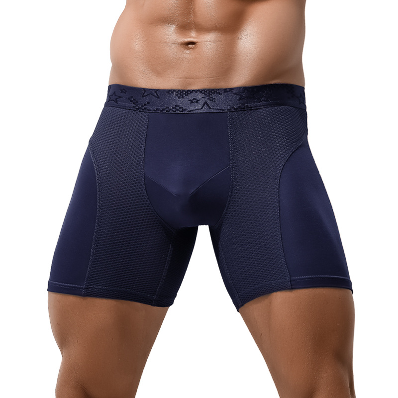 Elementos austriacos calzoncillos deportivos largos para hombres calzoncillos boxer piernas antidesgaste corriendo pantalones cortos de cuatro esquinas de gran tamaño bragas de entrenamiento