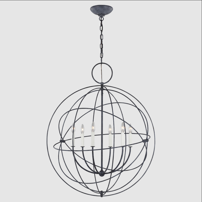 Custom VC American Country Vintage Globe Candle Large Chandelier Living Room Dining Room Loft Villa Lamps