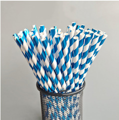 One-time gold foil paper straws, creative eco-friendly milk tea straws with gold foil stars, stripes, and dots, party straws