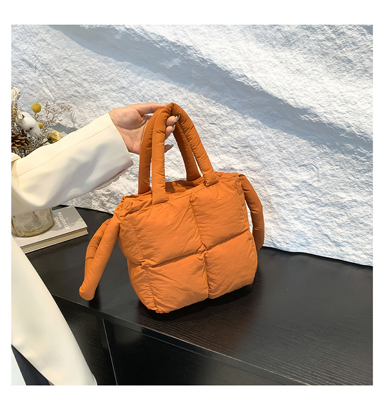 Zipper Closure Type Women's Medium Oxford Cloth Solid Color Classic Style Square Zipper Handbag Crossbody Bag
