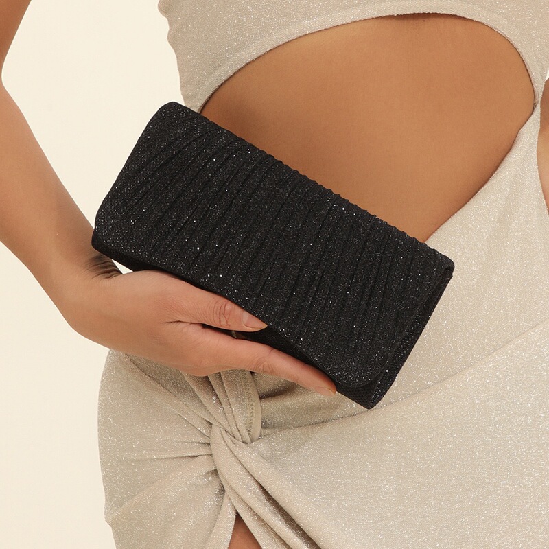 Cross-Border Ready Stock Glitter Bag with Detachable Shoulder Strap, Crossbody Bag, Party Wedding Evening Clutch Bag, Shiny