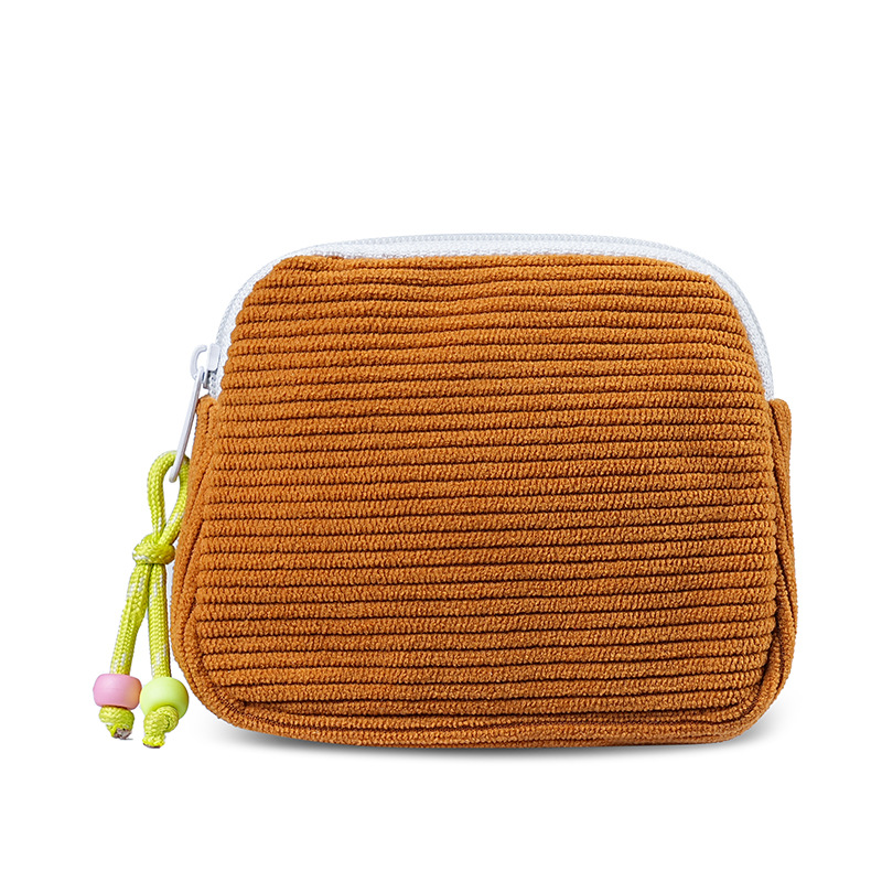 Nuevo bolso de cosméticos transfronterizo, bolso de almacenamiento de maquillaje de pana, monedero de estilo femenino, almacenamiento de toallas sanitarias, bolso portátil