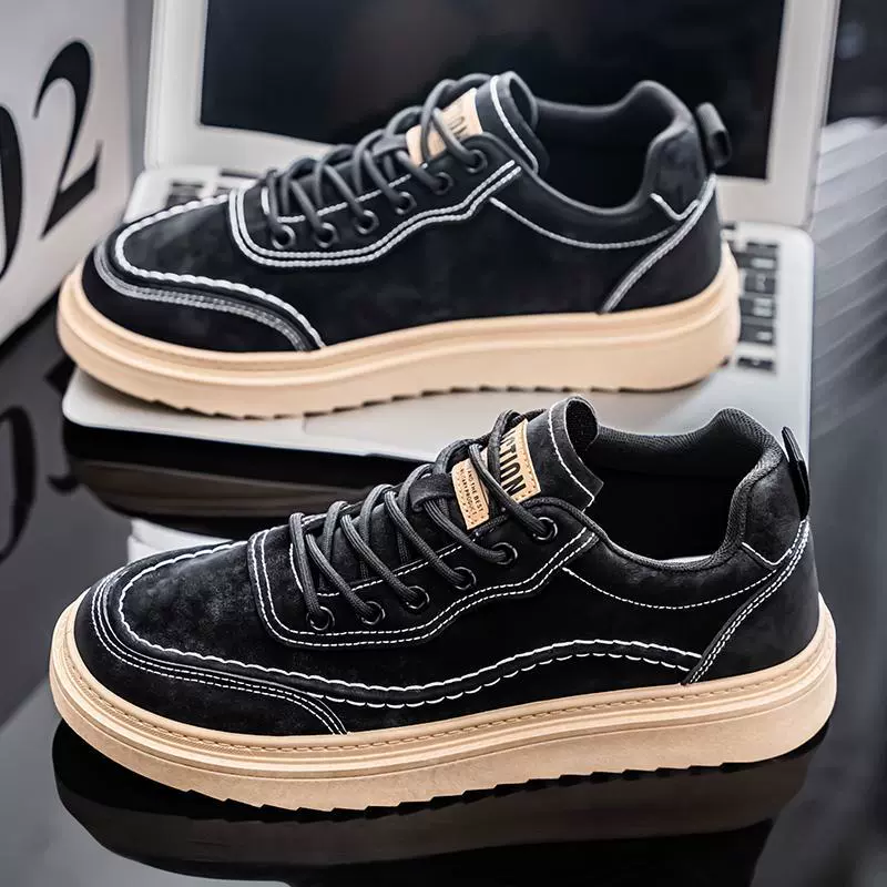 Новая корейская модная обувь для студентов четыре сезона модная обувь для мужчин нишевые коньки повседневные кроссовки