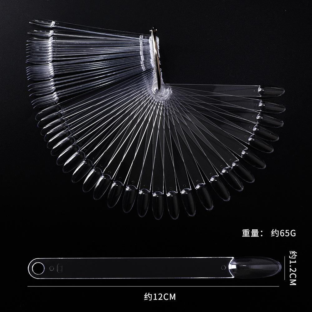 Tarjeta de color de anillo de hierro - 50 piezas de color transparente de cabeza redonda