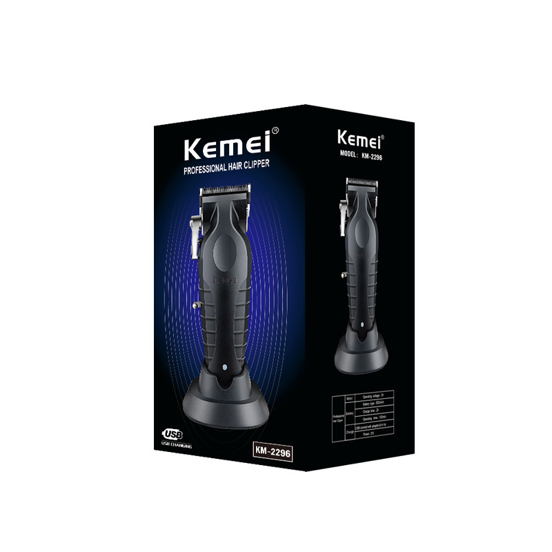 Transfronterizo Kemei KM-2296 Clipper eléctrico con base Clipper USB aceite cabeza tallado Clipper peluquería Clipper