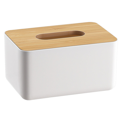 Golden Cat Light Luxury Living Room Home Plastic Tissue Box Desktop Bamboo Tissue Box Bathroom Storage Bamboo Box