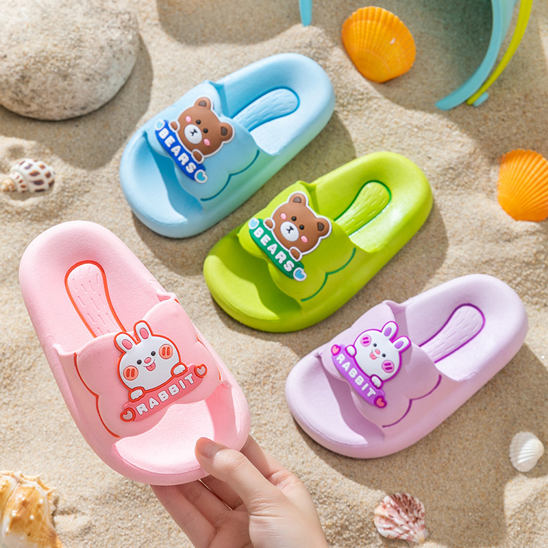 Children's Slippers Summer Boys Cute Cartoon Soft Bottom Bathroom Home Non-slip Girls' Baby Slippers