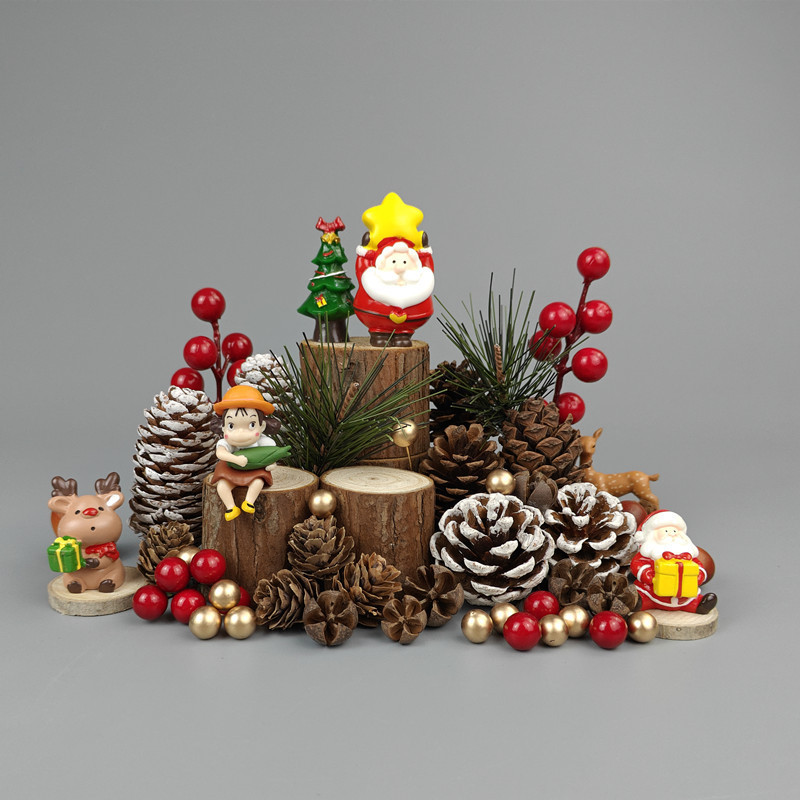 new christmas decorations new year christmas handmade diy pine ball acorn dried flower dried fruit wood chip stake props new christmas decorations new year christmas handmade diy pine ball acorn dried flower dried fruit wood chip stake props