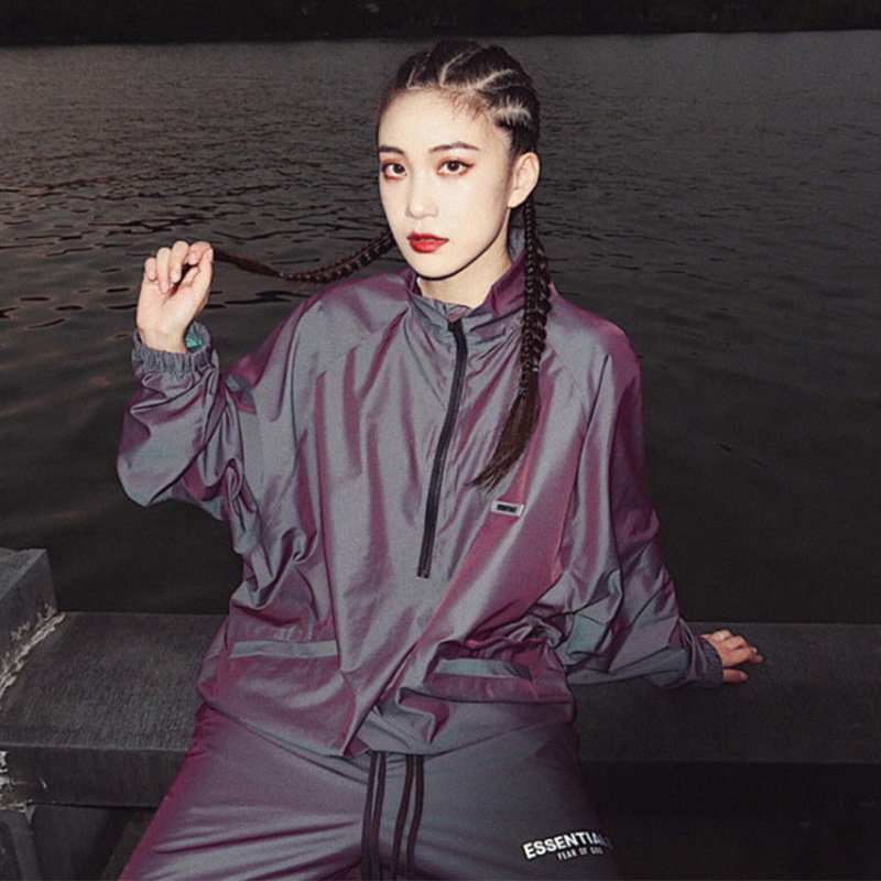 ESSENTIALS HHH High Street Trend Brand Reflective Colorful Nylon Windbreaker Casual Loose-fitting Men's and Women's Jacket