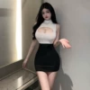 Black and white secretary