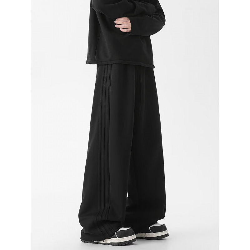 2025 New Autumn and Winter Casual Men's Sports Sweatpants, Loose Straight-Leg, Thickened, Tall Size, Solid Color, Versatile Wide-Leg Pants 2025 New Autumn and Winter Casual Men's Sports Sweatpants, Loose Straight-Leg, Thickened, Tall Size, Solid Color, Versatile Wide-Leg Pants