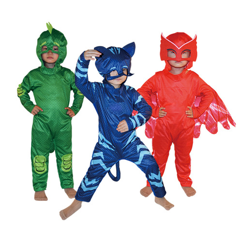 Pajama Masked Children's Little Hero Performance Costumes Catboy and Gekko Kindergarten Performance Children's Clothes