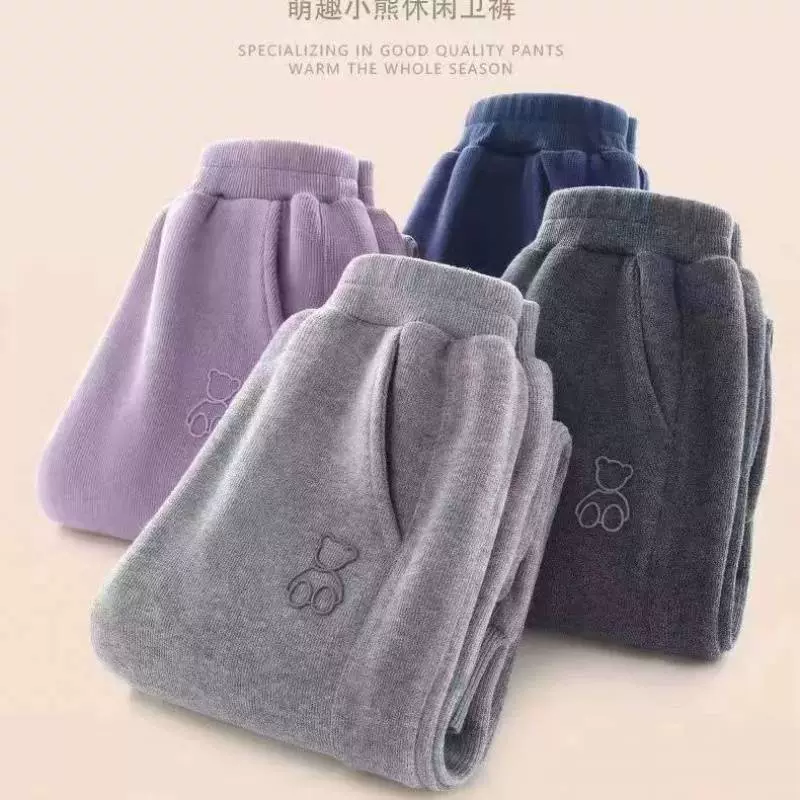 Брюки для девочек 2025 весна и осень новая мода иностранные дикие спортивные штаны девушки носят свободные повседневные брюки