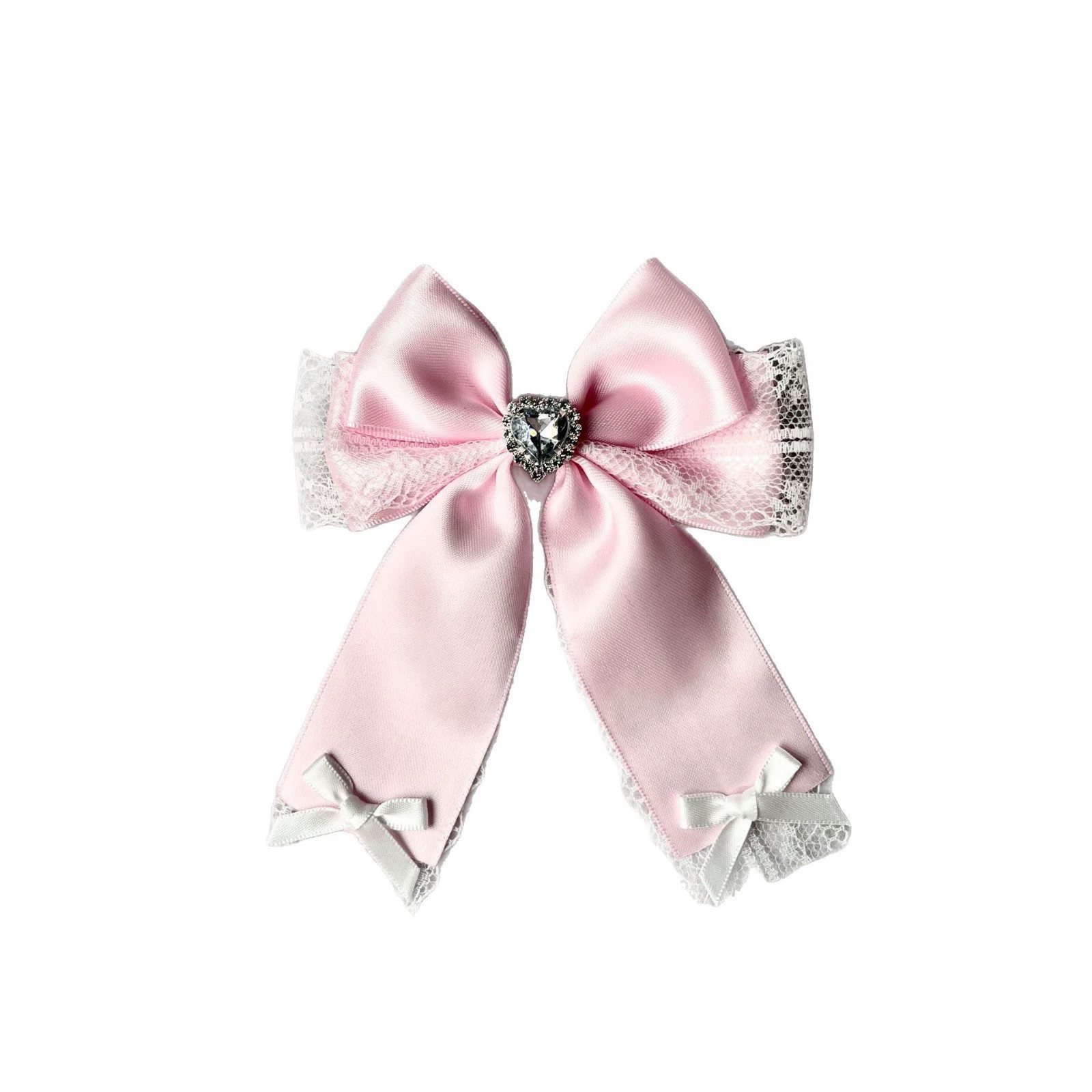 Hairgrip with bow, fashionable bangs