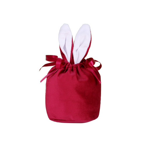 Rabbit ears wedding candy bag velvet wedding candy bag creative souvenir gift box sugar box ins style portable cloth bag