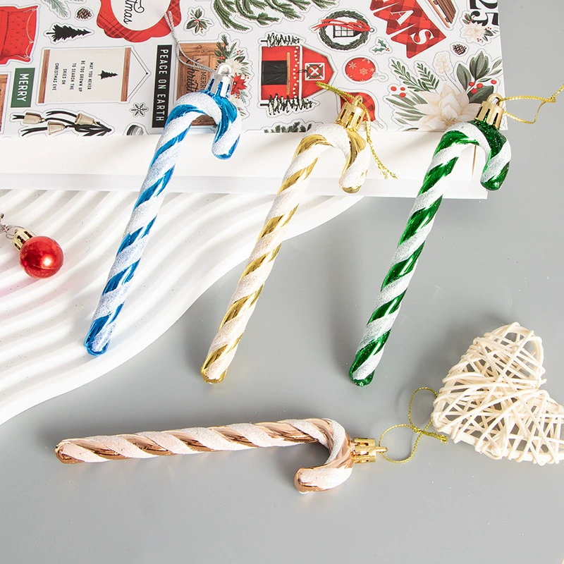 Новогодние подвески-костыли из пластика, рождественские украшения, подарки на Рождество, декор для дома