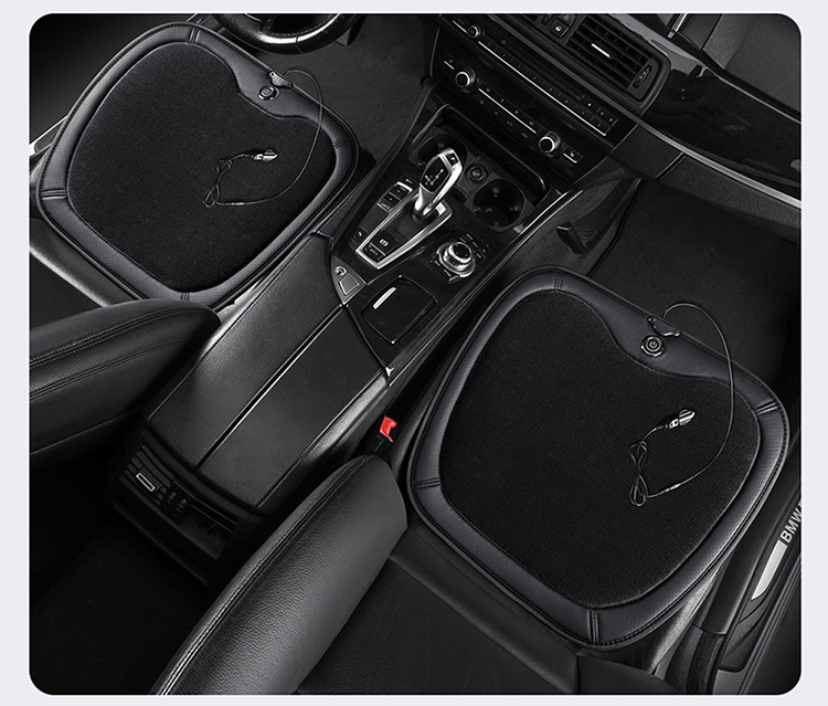 Winter Plush Car Heating Pad Graphene Fast Heating Car 12V24V Truck Car Universal Electric Heating Seat Cushion