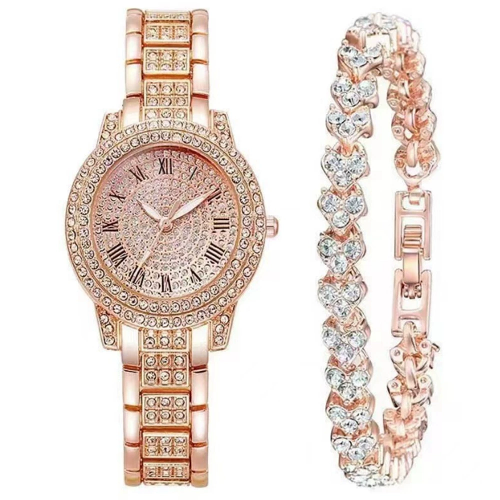 TikTok, часы, циферблат, инкрустирован diamonds, маленький циферблат