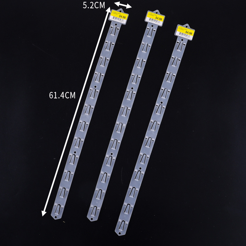 Manufacturer's Ready-Stock Pp Injection-Molded Hanging Strips for Supermarket Snack Shelves, Foldable Handmade Display Plastic Hang Cards for Advertising