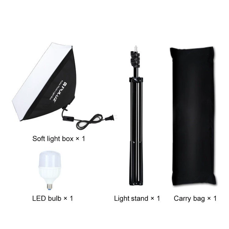 PULUZ Fat Cow 50*70CM софт-бокс E27 набор фотооборудования для съемки прямого эфира, фото софт-световой шар