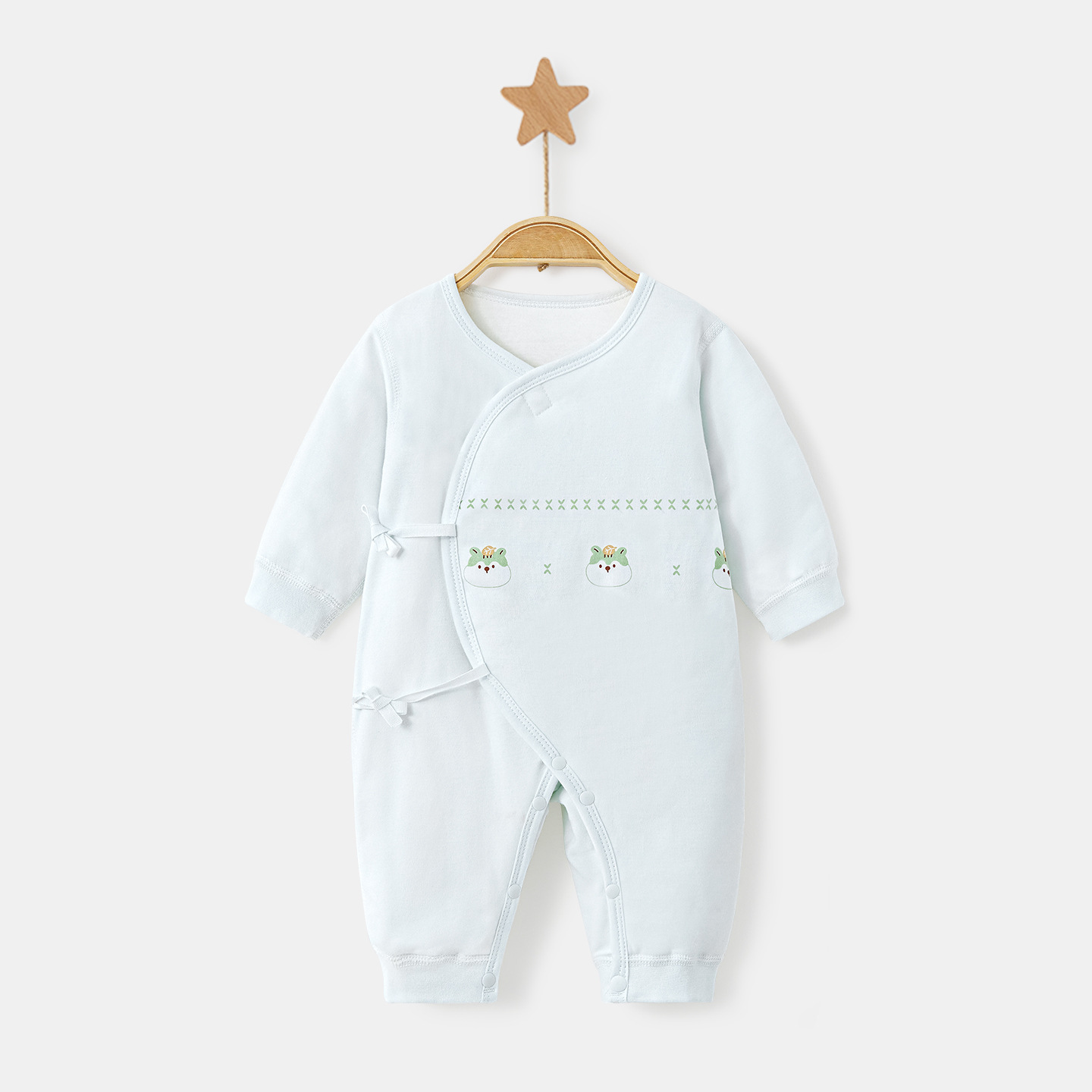 Ropa de bebé recién nacido otoño y invierno primaria delgada algodón intercalado 0 calor monje de marzo para salir a los niños pequeños camiseta de bebé image 8