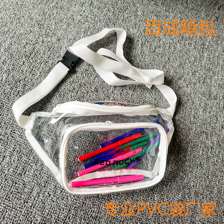 Сумка талии спорт прозрачной сумки талии ПВК прозрачная идущая прозрачная