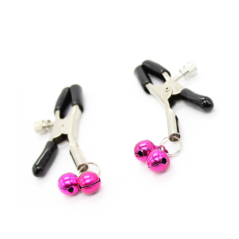 Productos para adultos Coqueteo Juguetes sexuales alternativos Clips para senos sexuales Dos campanas Clips para senos Clips para senos de metal Clavos para senos SM