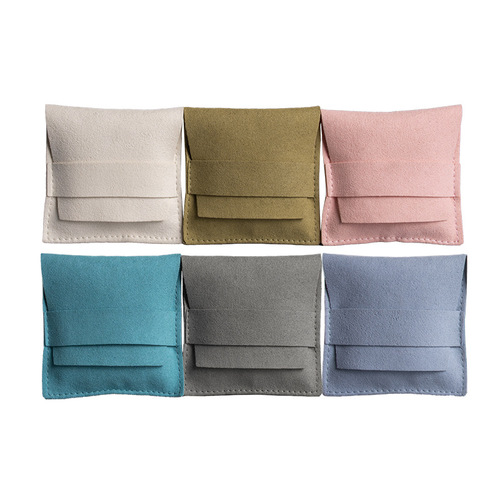 High-end jewelry pouches snap-button bags velvet pouches delicate velvet ring necklace accessory storage bags earring bags