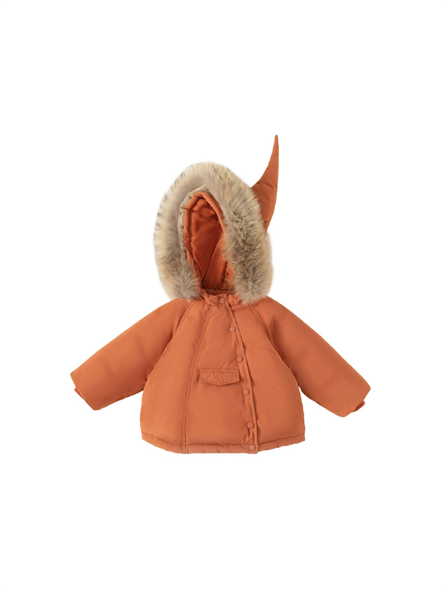 Ropa infantil Youbao, chaqueta de plumón infantil de invierno, estilo coreano, abrigo de plumón con gorro de bruja para niñas, plumón de pato blanco, ropa de bebé a prueba de tres elementos