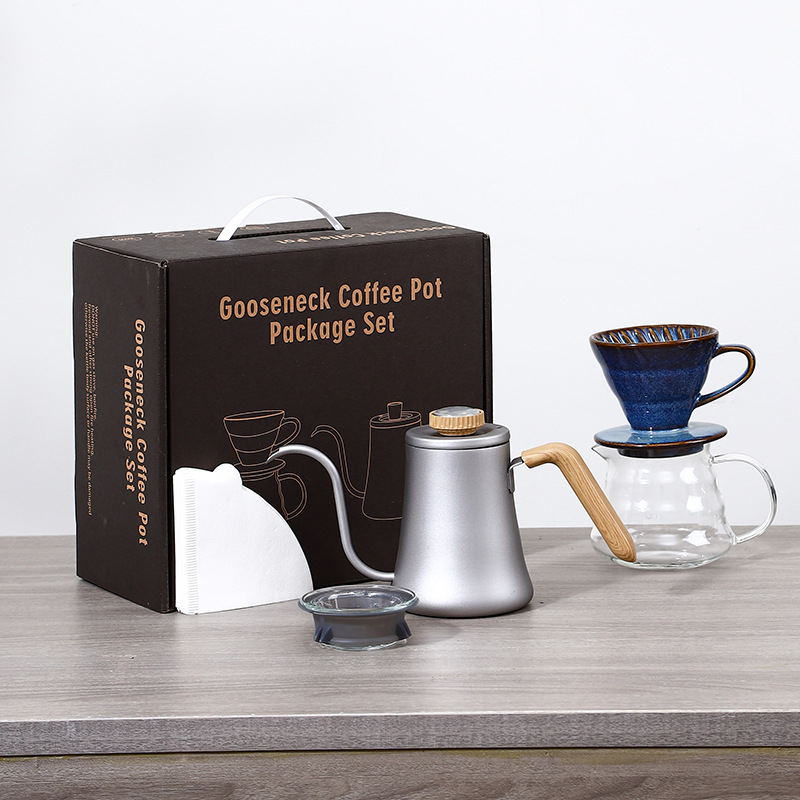 Seleccione estrictamente el conjunto de cafetera de cafetera de cafetera de goteo de estilo americano combinación de taza de filtro de cafetera de cafetera 304 días de regalo de negocios