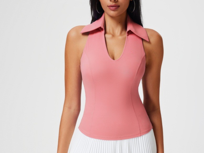 Ropa de tenis de color en contraste, traje deportivo para mujer, chaleco de yoga de secado rápido para correr, top de fitness, falda corta de bádminton, falda image 28