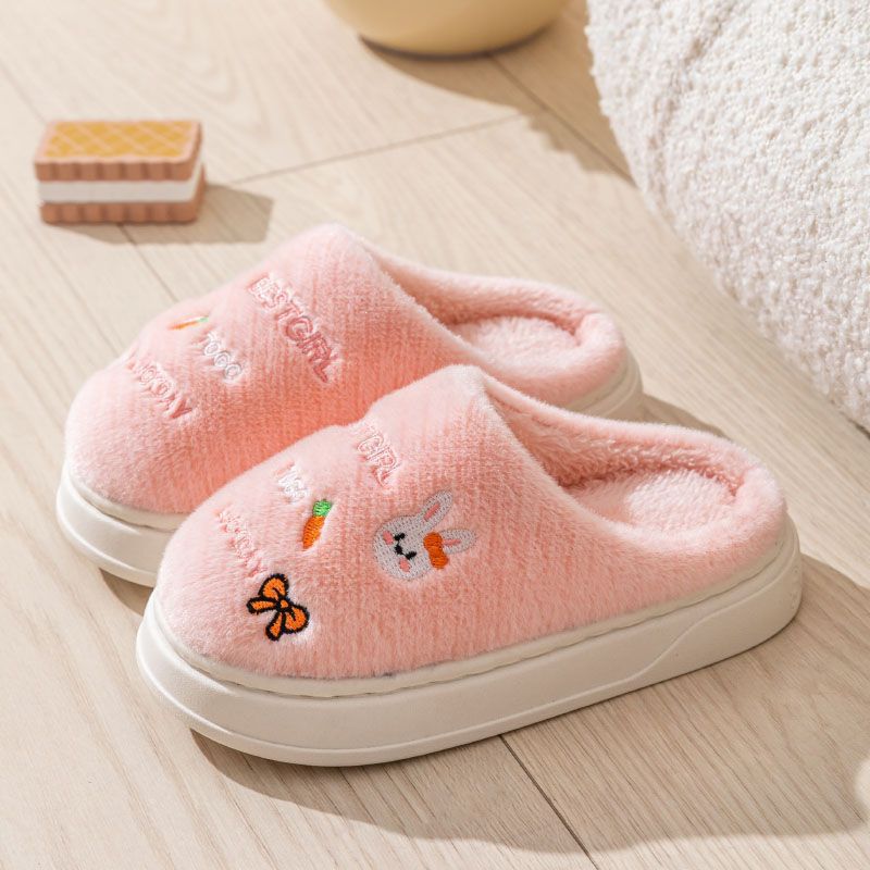 Otoño y invierno zapatillas de algodón para niños y niñas bebés en el hogar infantil invierno zapatillas de lana para niños padres e hijos mayores