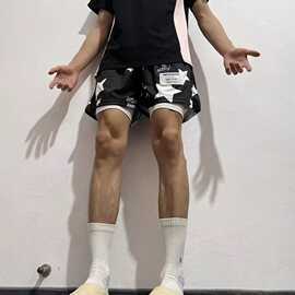 休闲短裤大码男装肌肉健身运动跨境专供美式五分裤子网眼透气宽松